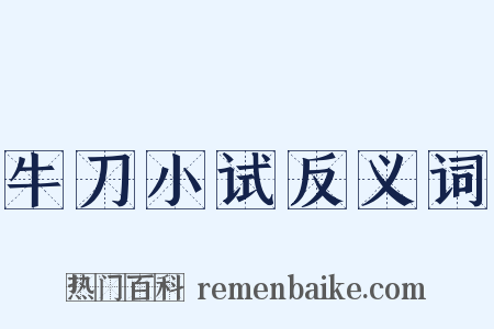 牛刀小试反义词是什么意思的图片